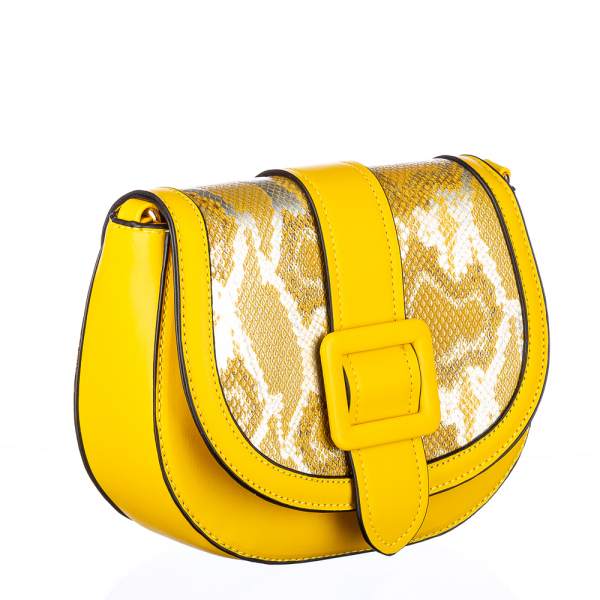 Γυναικεία τσάντα Glam Κίτρινη οικολογικό δέρμα - Kalapod.gr